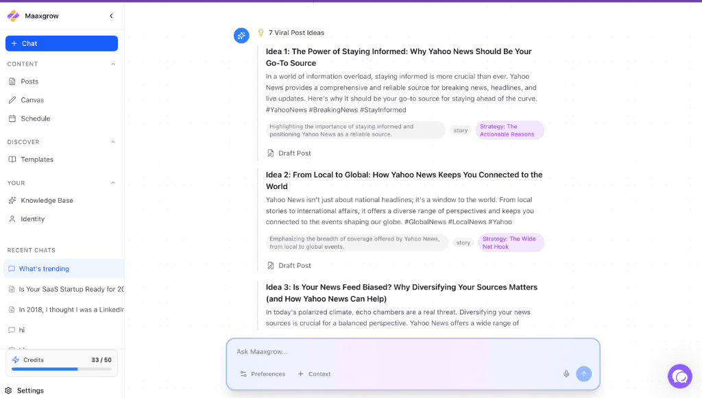 Never run out of ideas